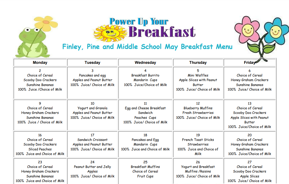 Finley, Pine, and Middle School Breakfast Calendar (1)