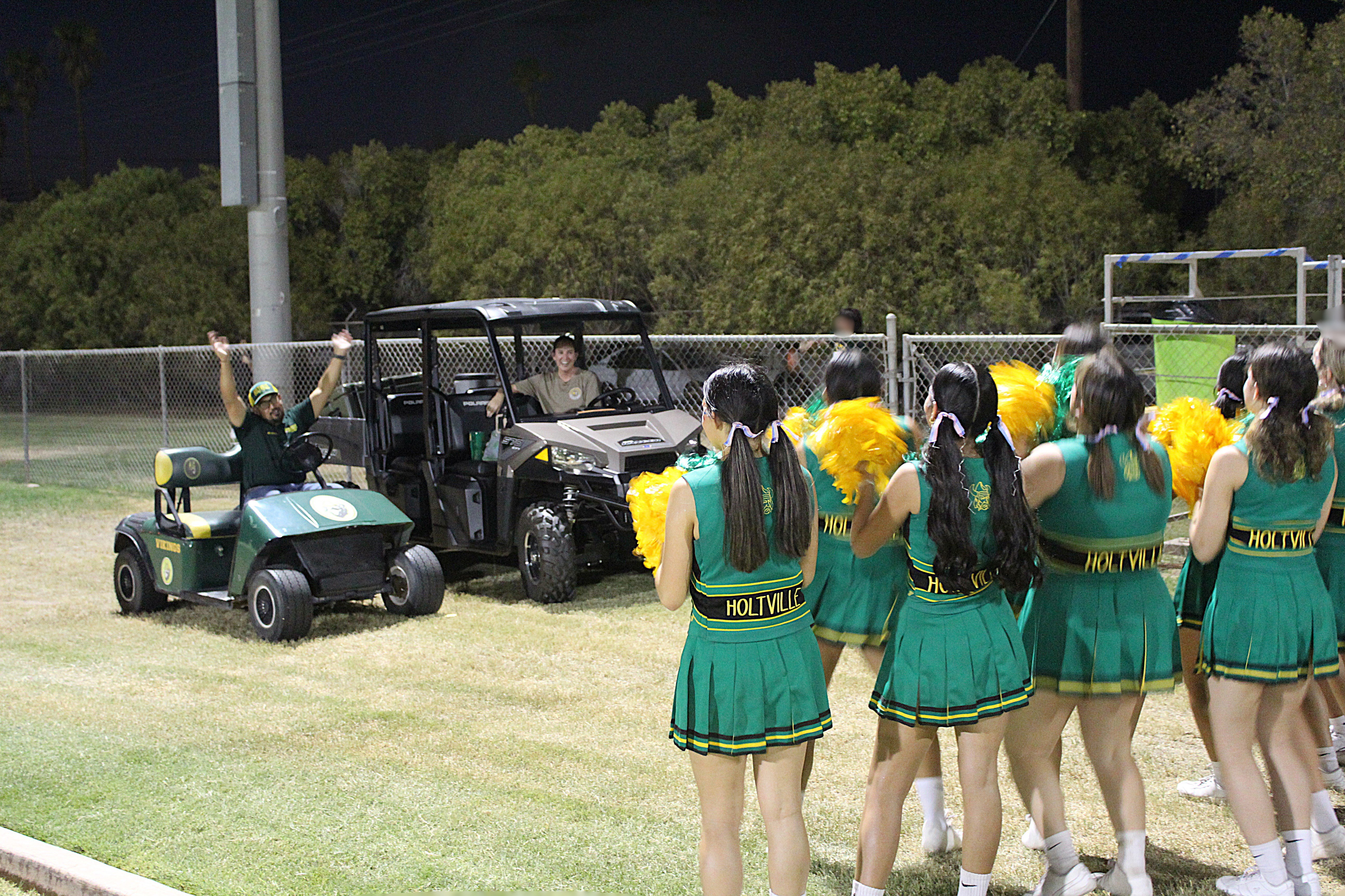 HHS Cheer and Principal Mr. Arevalo