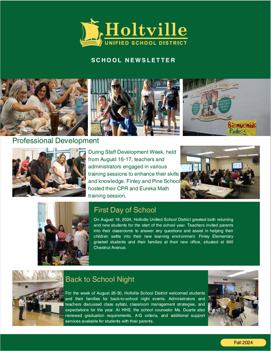 HUSD School Newsletter